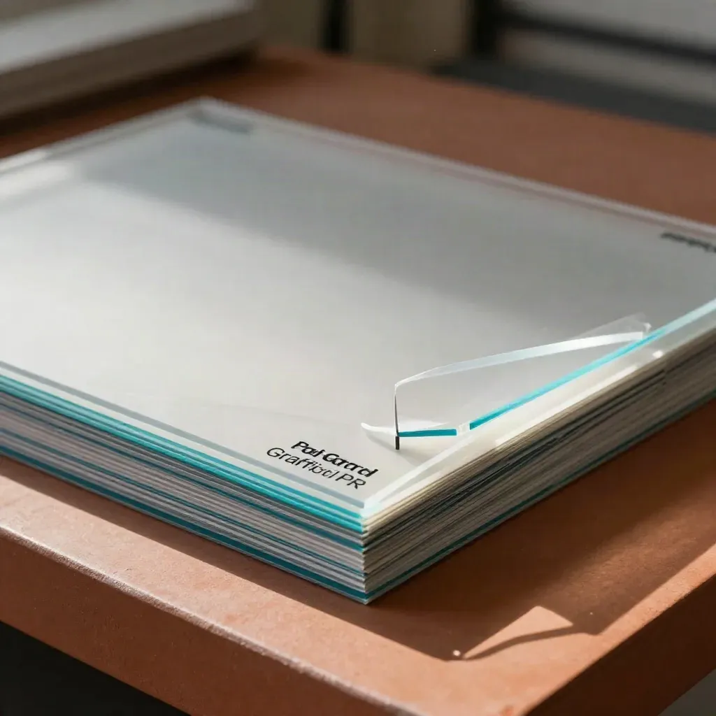 Pack grafici PR con pannelli traslucidi e bordi cyan su base in terracotta